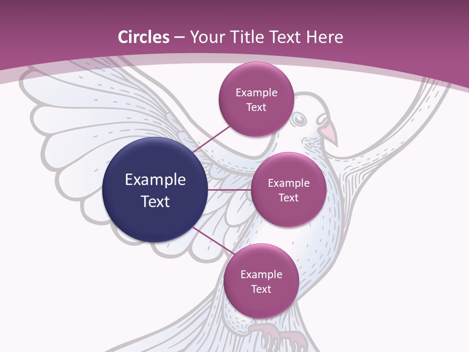 Dove Feather Symbol PowerPoint Template