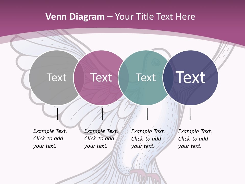 Dove Feather Symbol PowerPoint Template