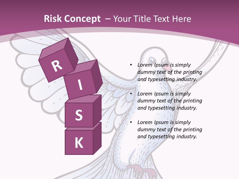 Dove Feather Symbol PowerPoint Template