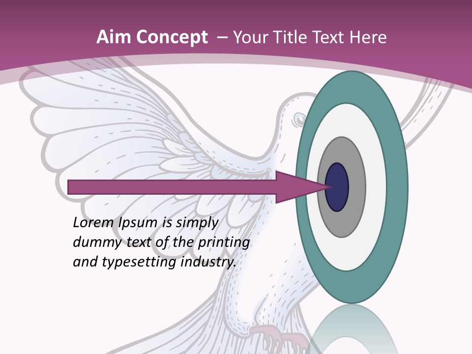 Dove Feather Symbol PowerPoint Template