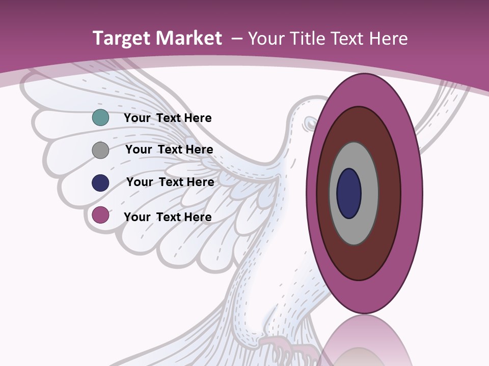 Dove Feather Symbol PowerPoint Template