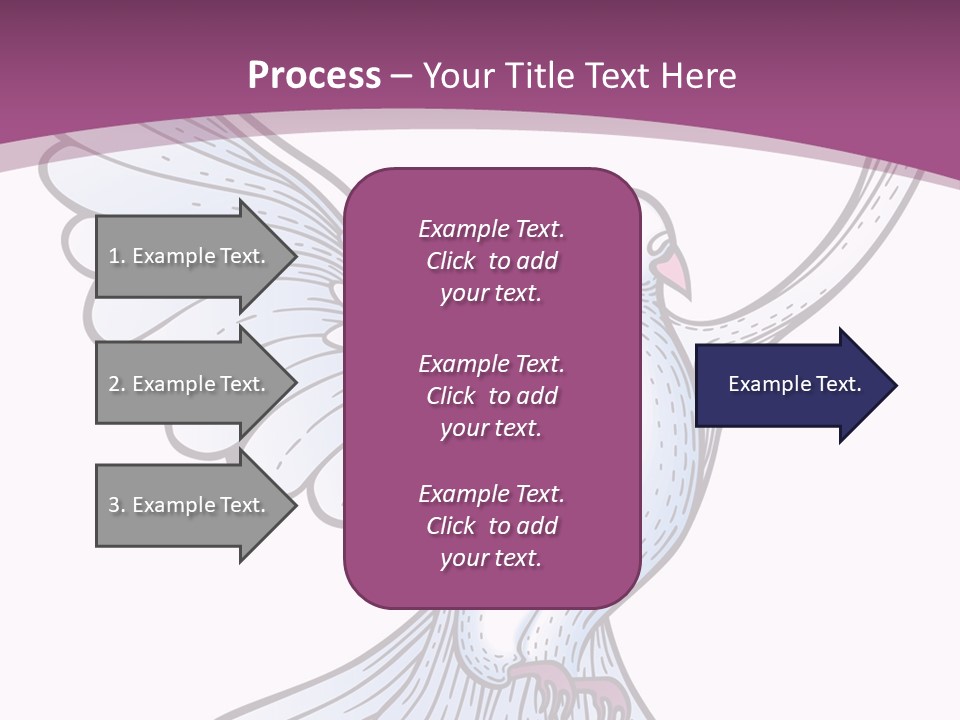 Dove Feather Symbol PowerPoint Template