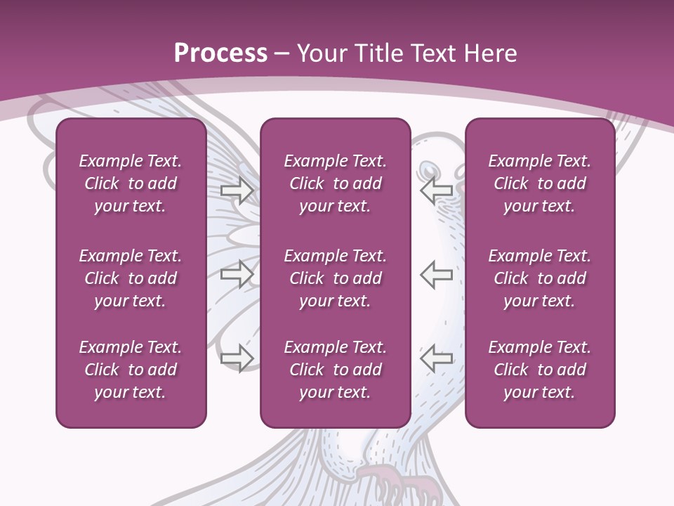 Dove Feather Symbol PowerPoint Template