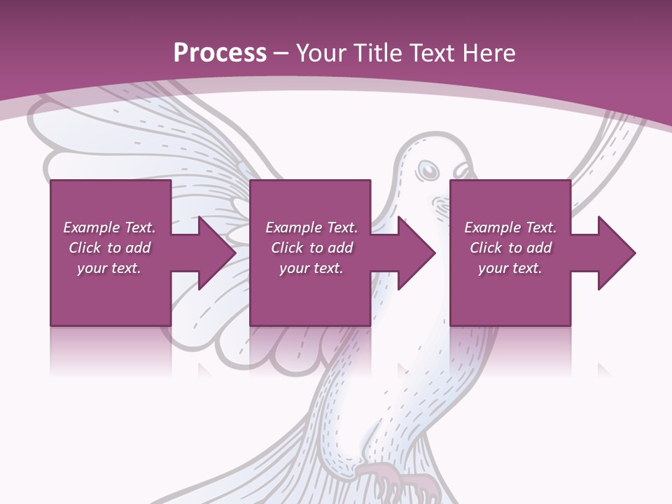 Dove Feather Symbol PowerPoint Template