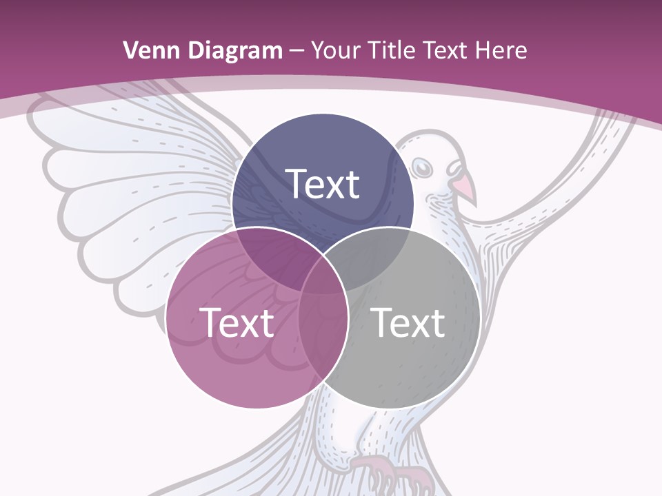 Dove Feather Symbol PowerPoint Template