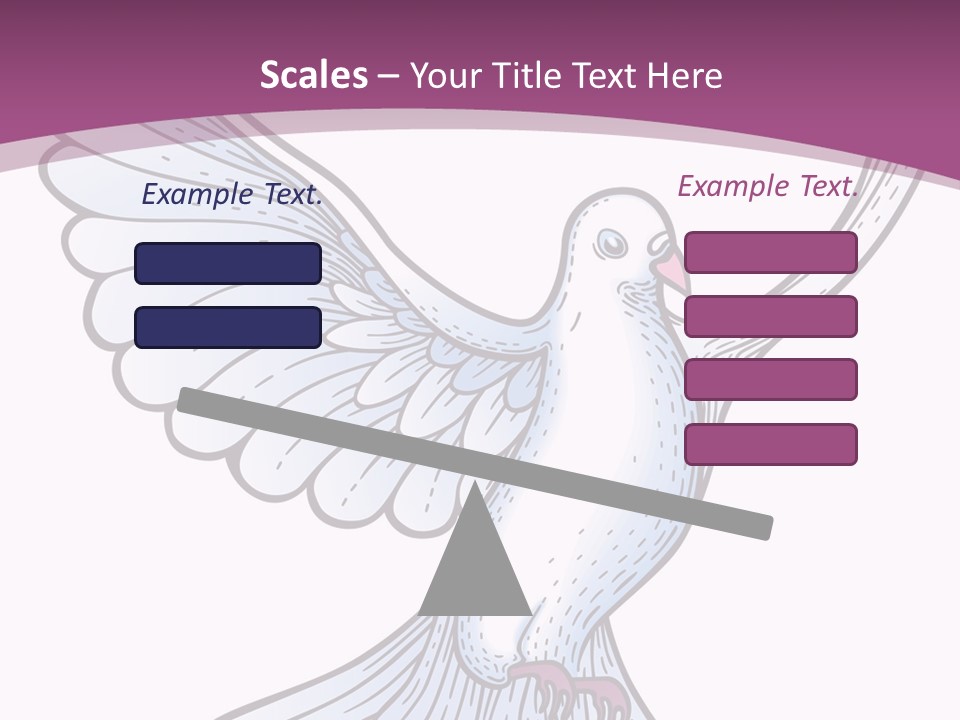 Dove Feather Symbol PowerPoint Template