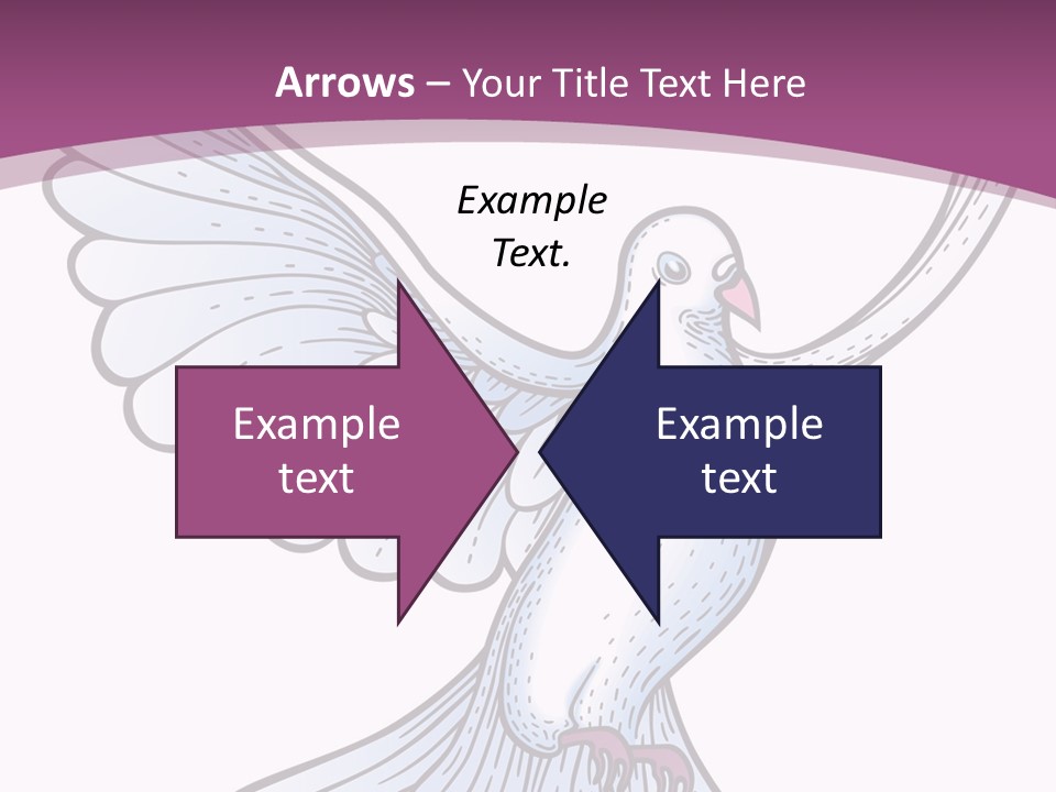 Dove Feather Symbol PowerPoint Template