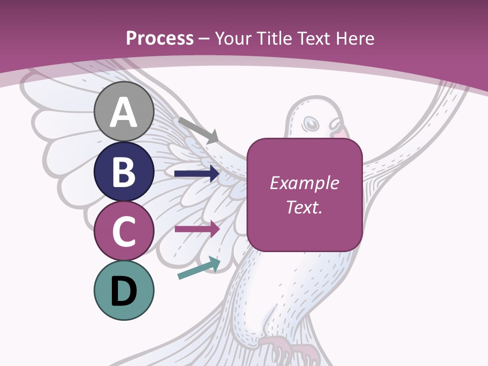 Dove Feather Symbol PowerPoint Template