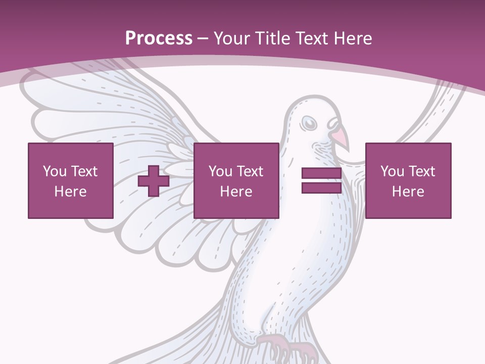 Dove Feather Symbol PowerPoint Template