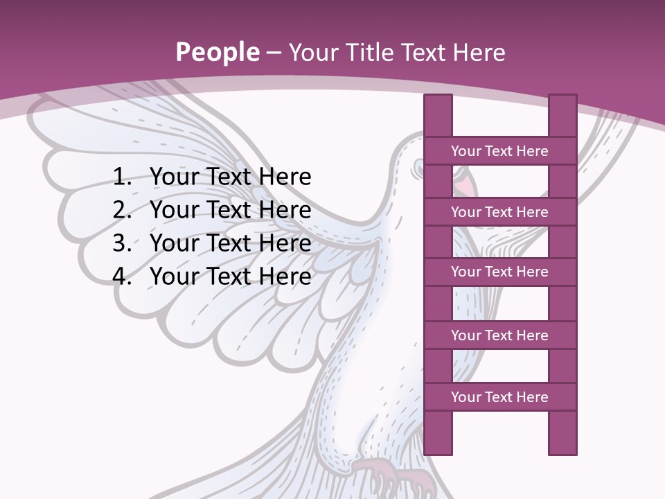 Dove Feather Symbol PowerPoint Template