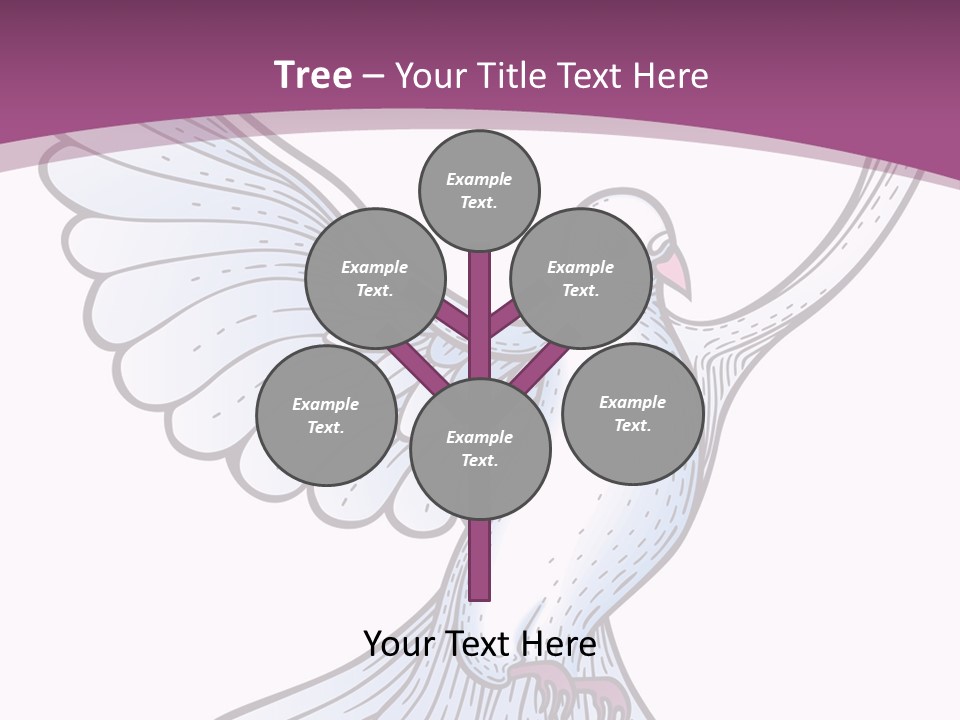Dove Feather Symbol PowerPoint Template