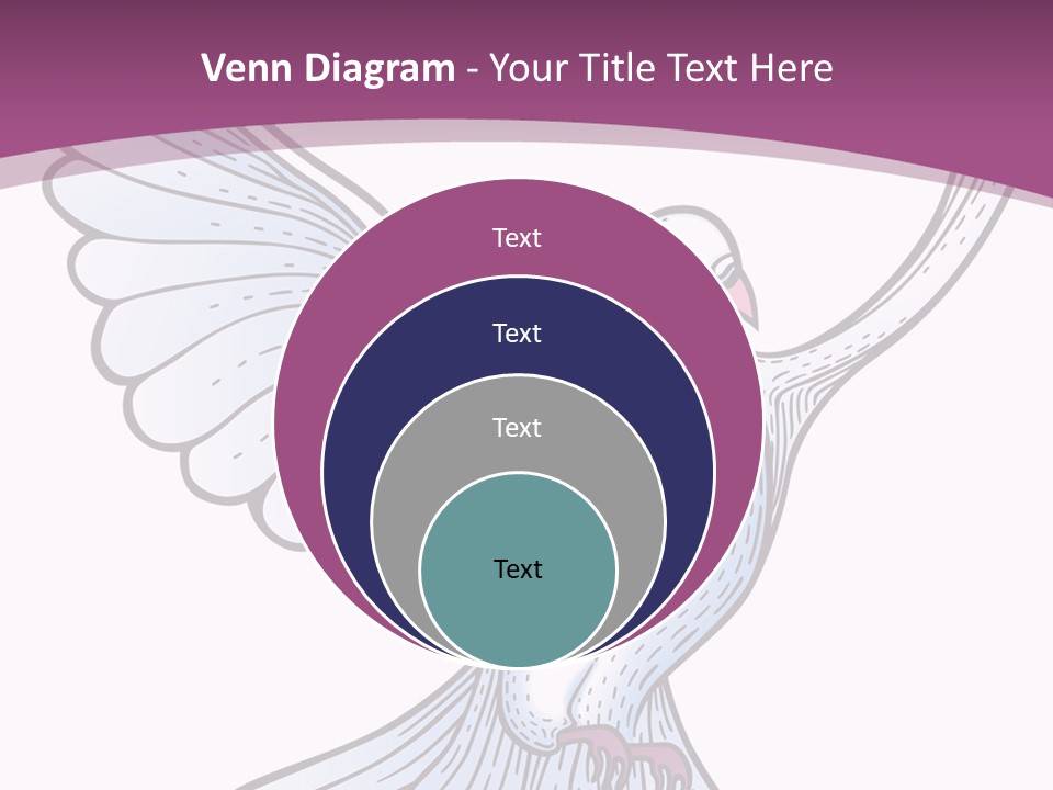 Dove Feather Symbol PowerPoint Template