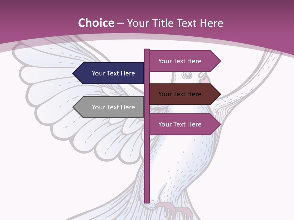 Dove Feather Symbol PowerPoint Template