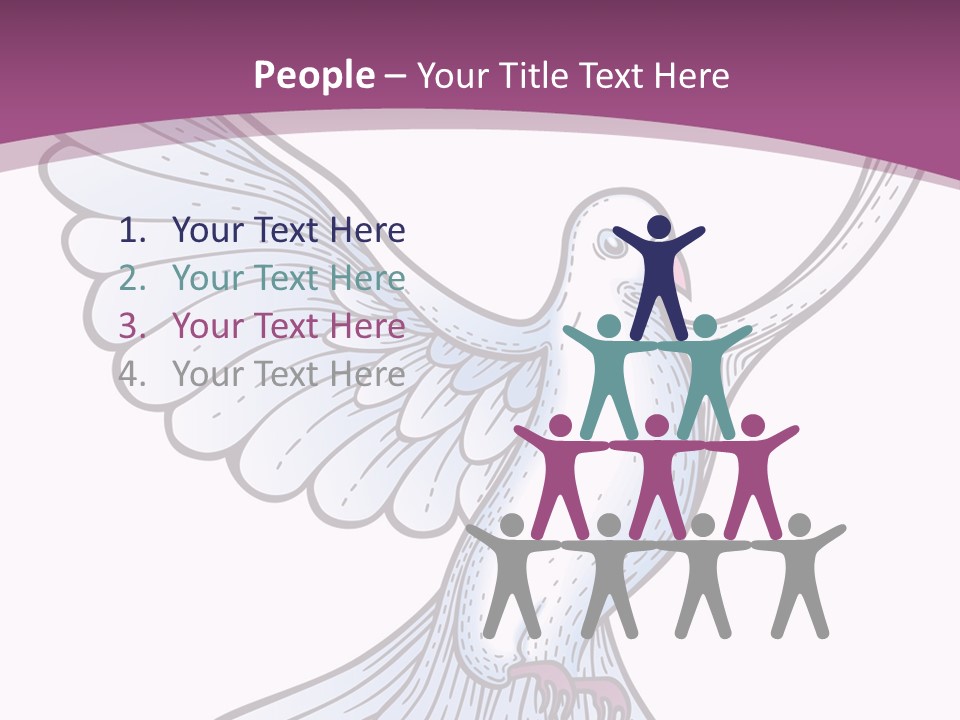 Dove Feather Symbol PowerPoint Template
