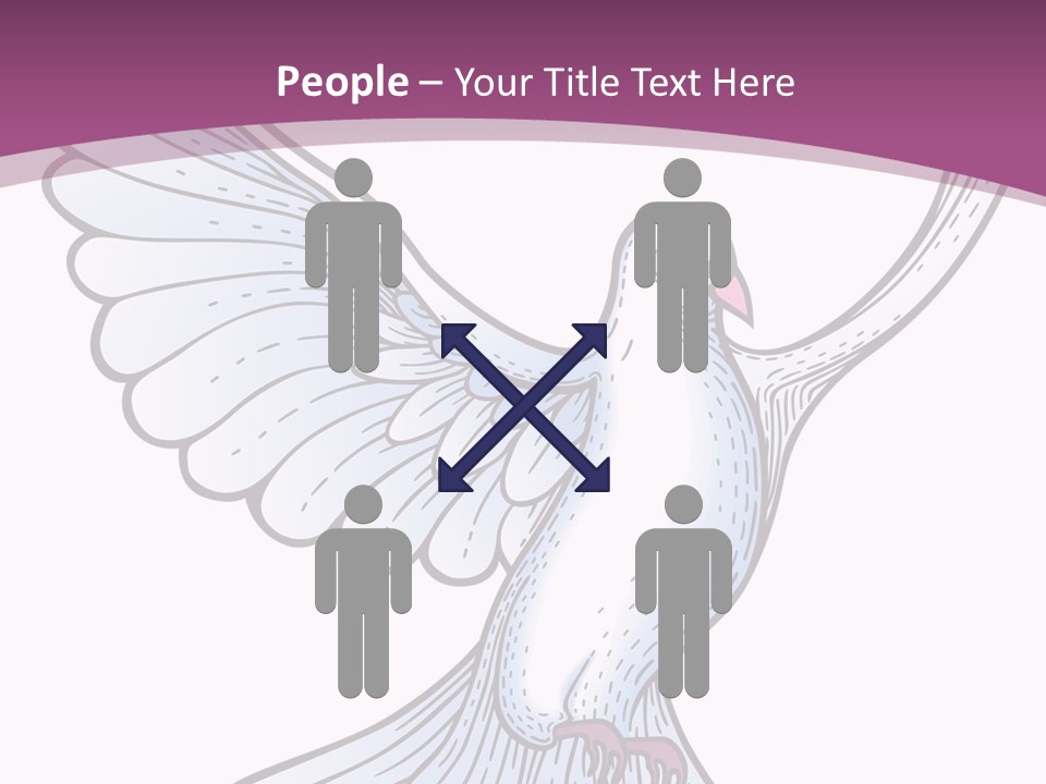 Dove Feather Symbol PowerPoint Template