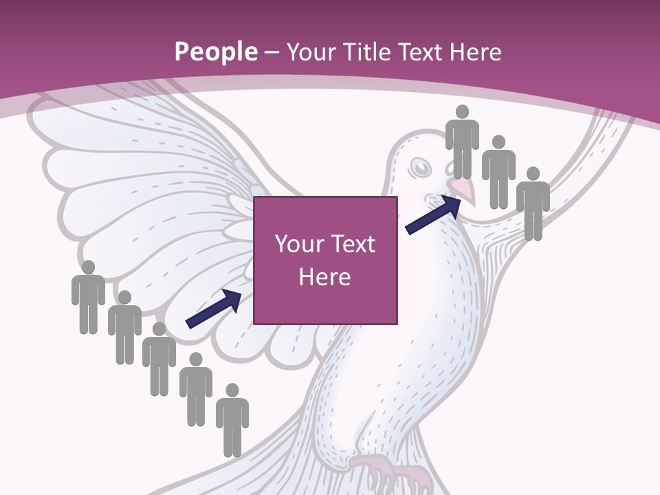 Dove Feather Symbol PowerPoint Template