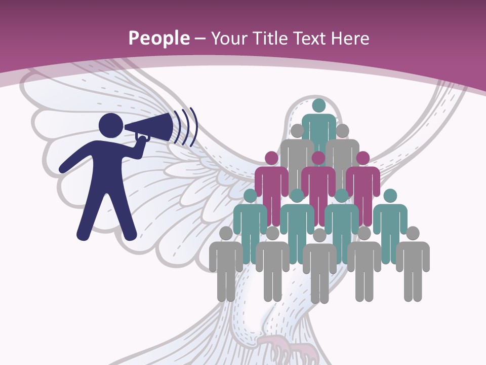 Dove Feather Symbol PowerPoint Template