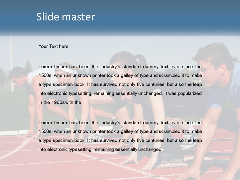 Competition Sprint Green PowerPoint Template