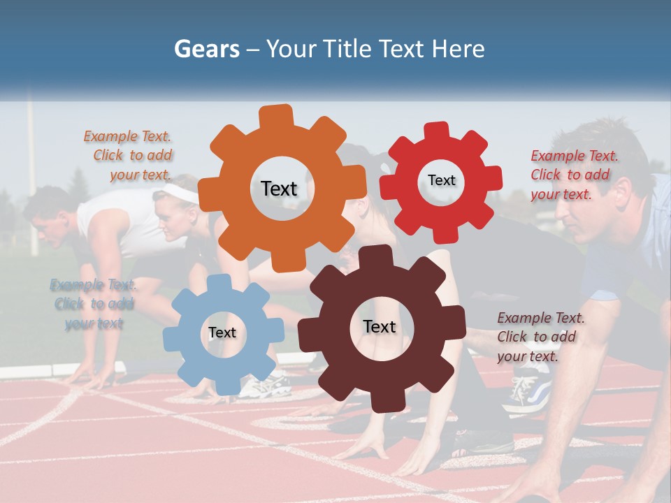 Competition Sprint Green PowerPoint Template