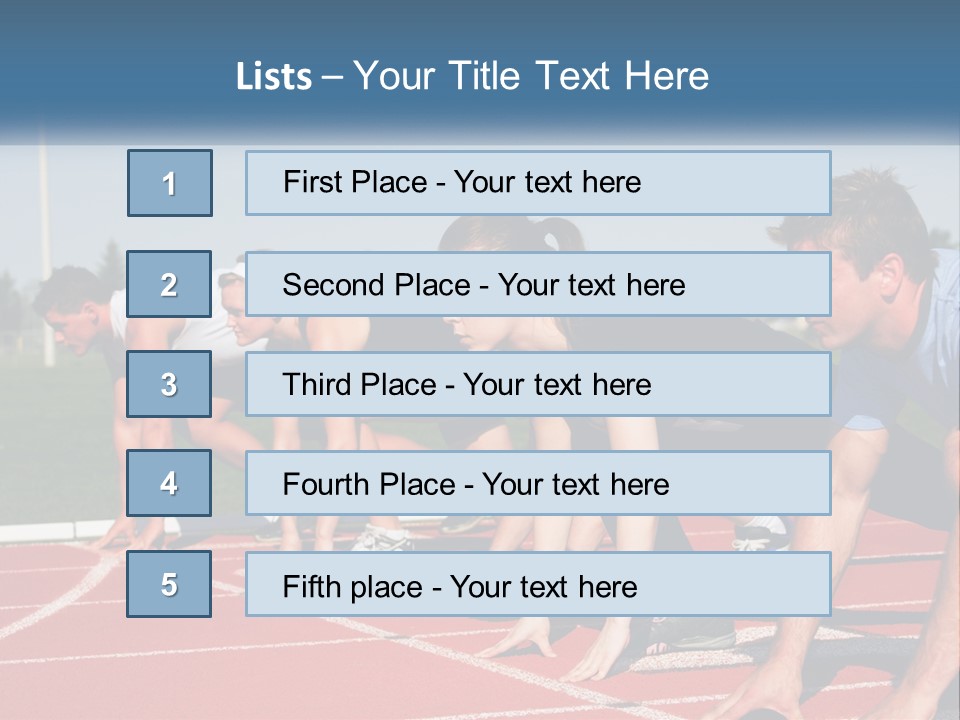 Competition Sprint Green PowerPoint Template