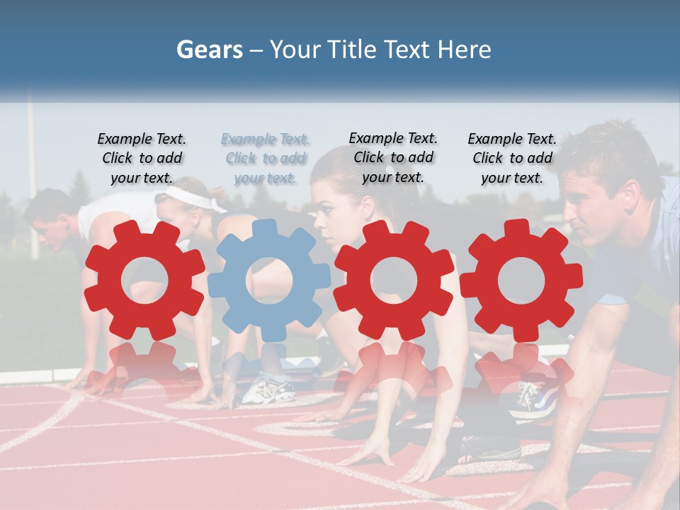 Competition Sprint Green PowerPoint Template