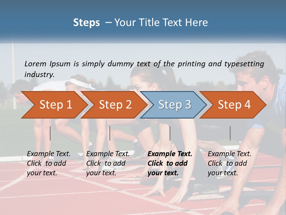 Competition Sprint Green PowerPoint Template