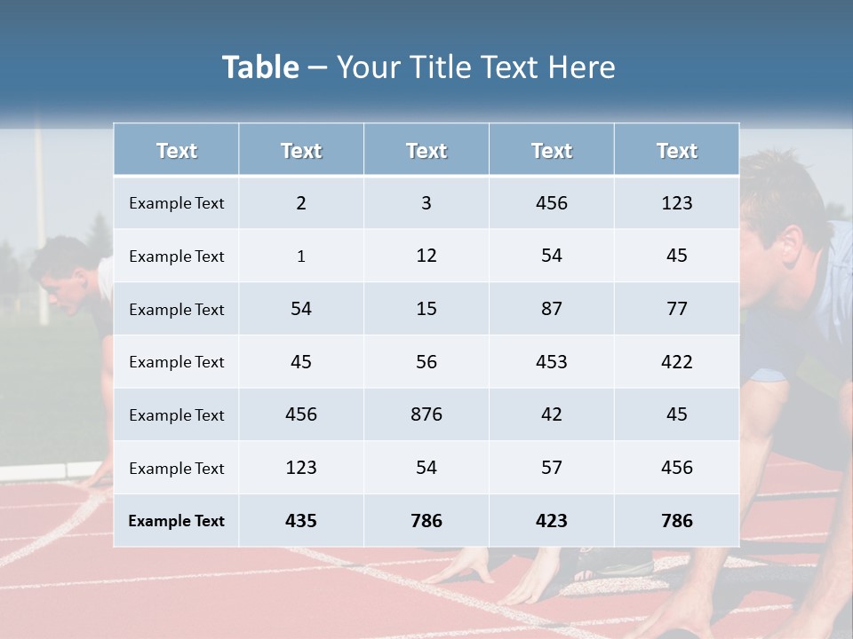 Competition Sprint Green PowerPoint Template