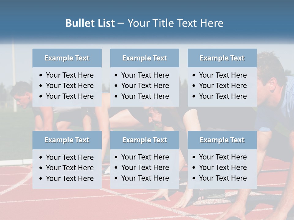 Competition Sprint Green PowerPoint Template