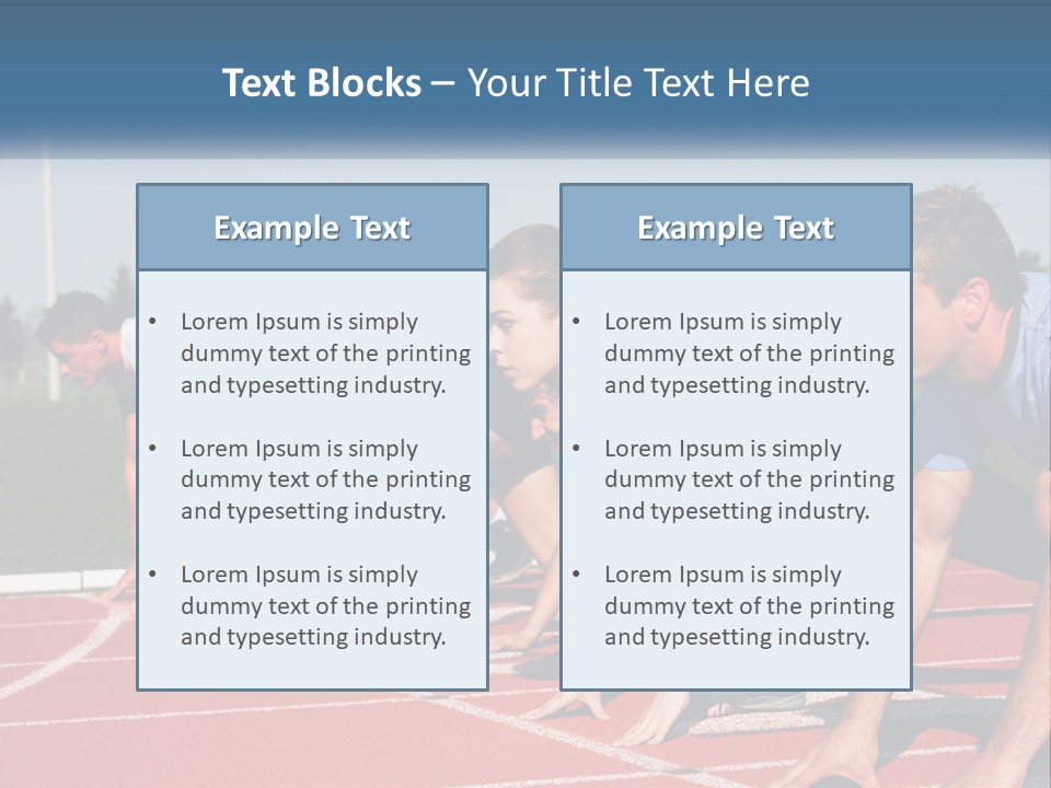 Competition Sprint Green PowerPoint Template