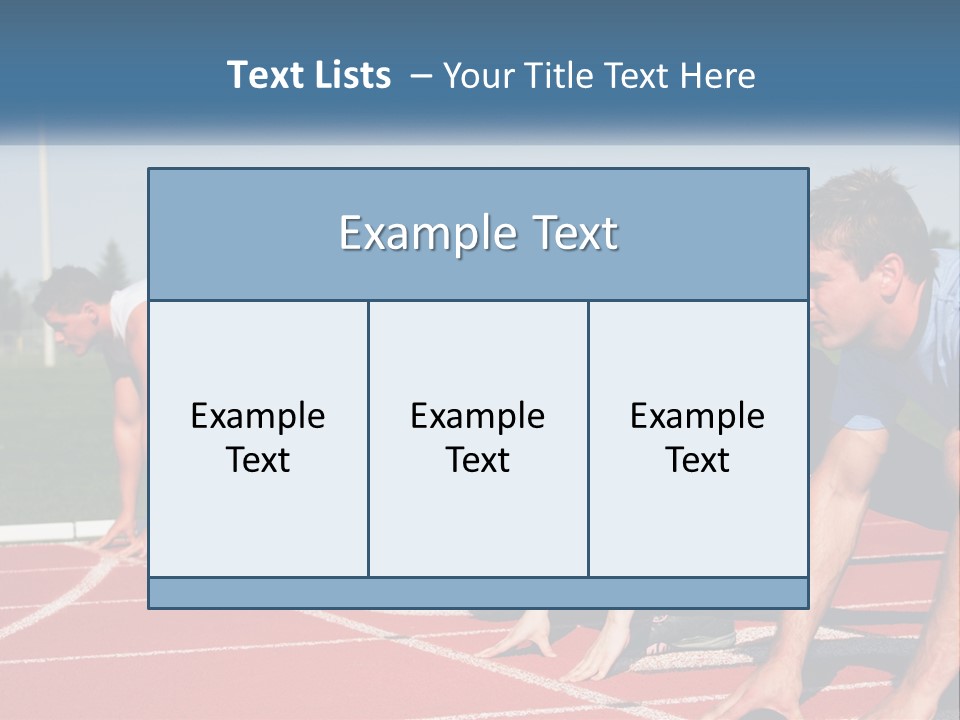 Competition Sprint Green PowerPoint Template