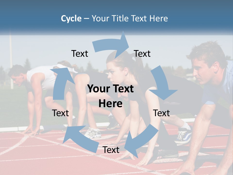 Competition Sprint Green PowerPoint Template