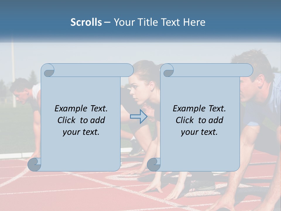 Competition Sprint Green PowerPoint Template