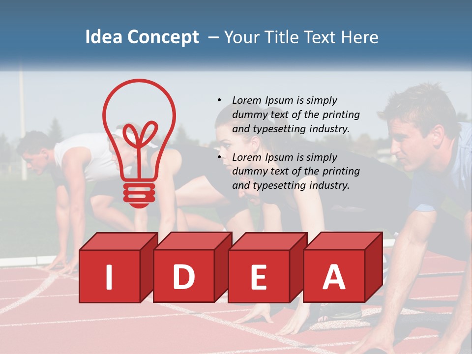 Competition Sprint Green PowerPoint Template