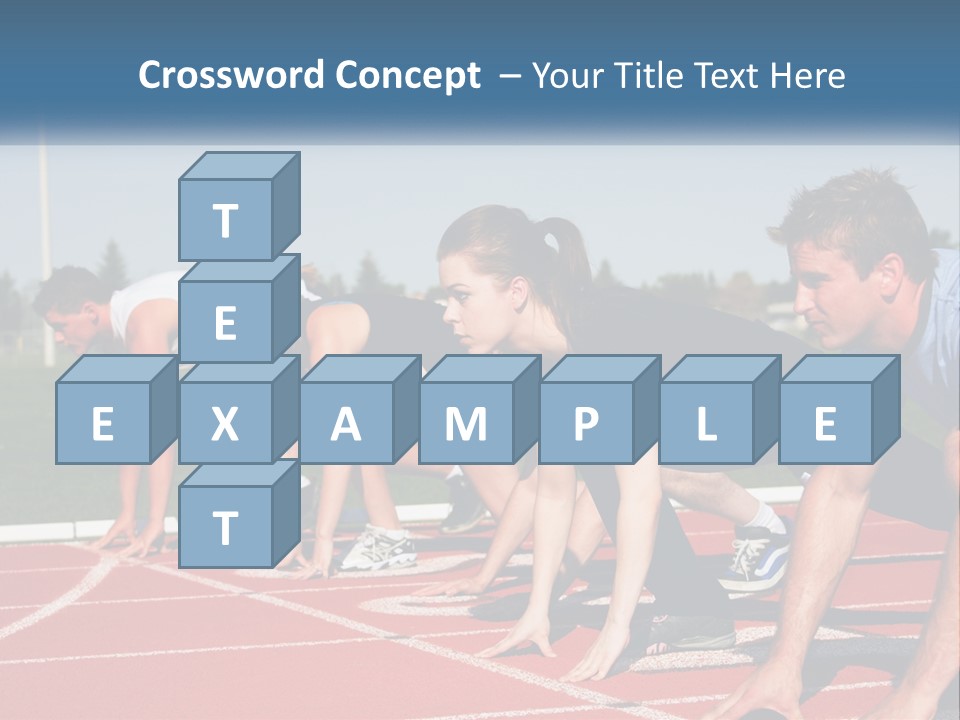 Competition Sprint Green PowerPoint Template