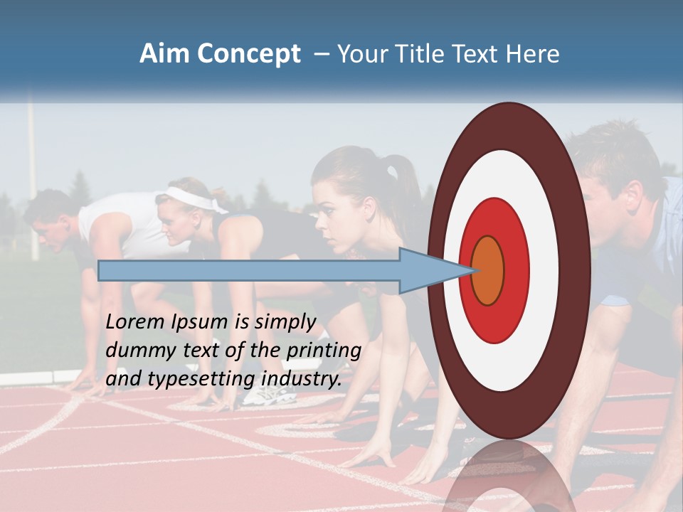 Competition Sprint Green PowerPoint Template