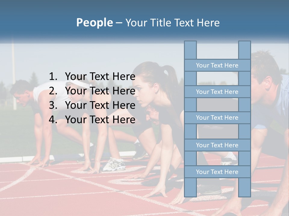 Competition Sprint Green PowerPoint Template