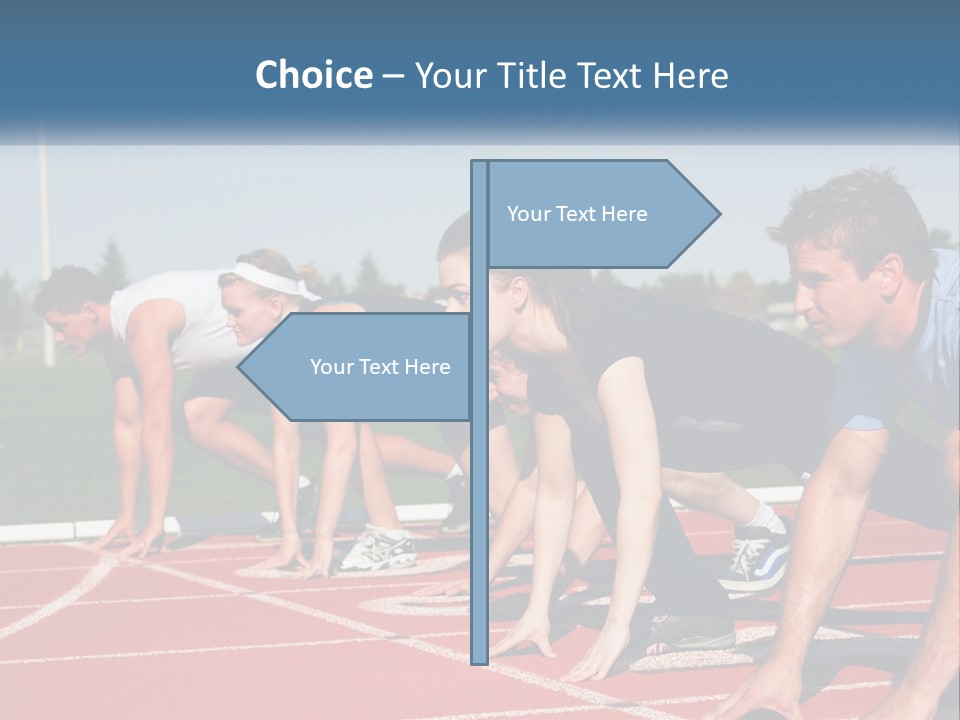 Competition Sprint Green PowerPoint Template