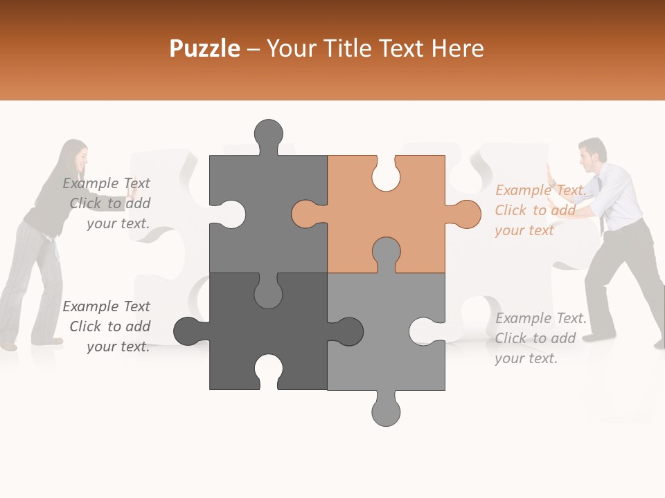 Challenge Puzzle Solved PowerPoint Template