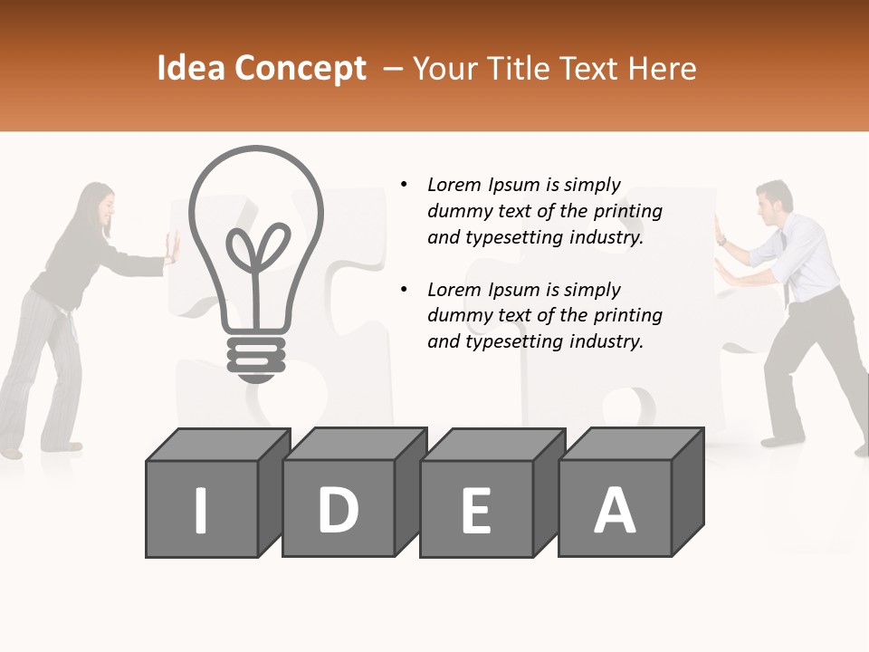 Challenge Puzzle Solved PowerPoint Template