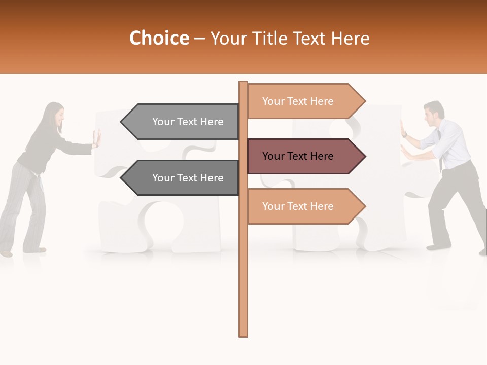Challenge Puzzle Solved PowerPoint Template
