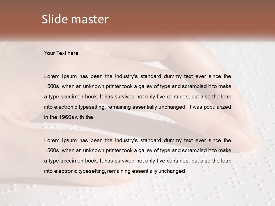 A Person's Hand On Top Of A Piece Of Paper PowerPoint Template