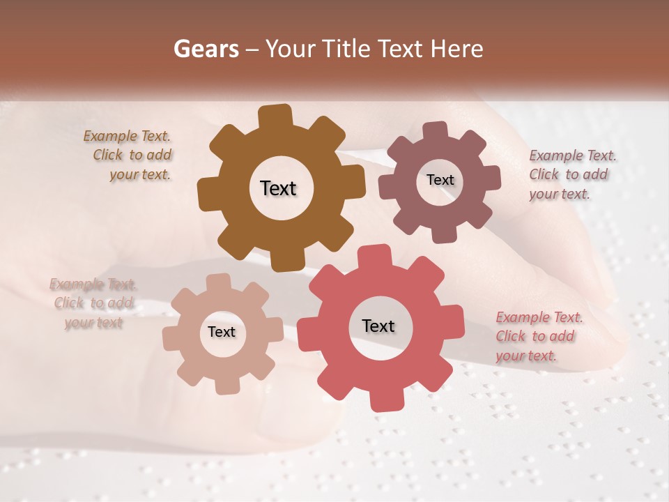 A Person's Hand On Top Of A Piece Of Paper PowerPoint Template