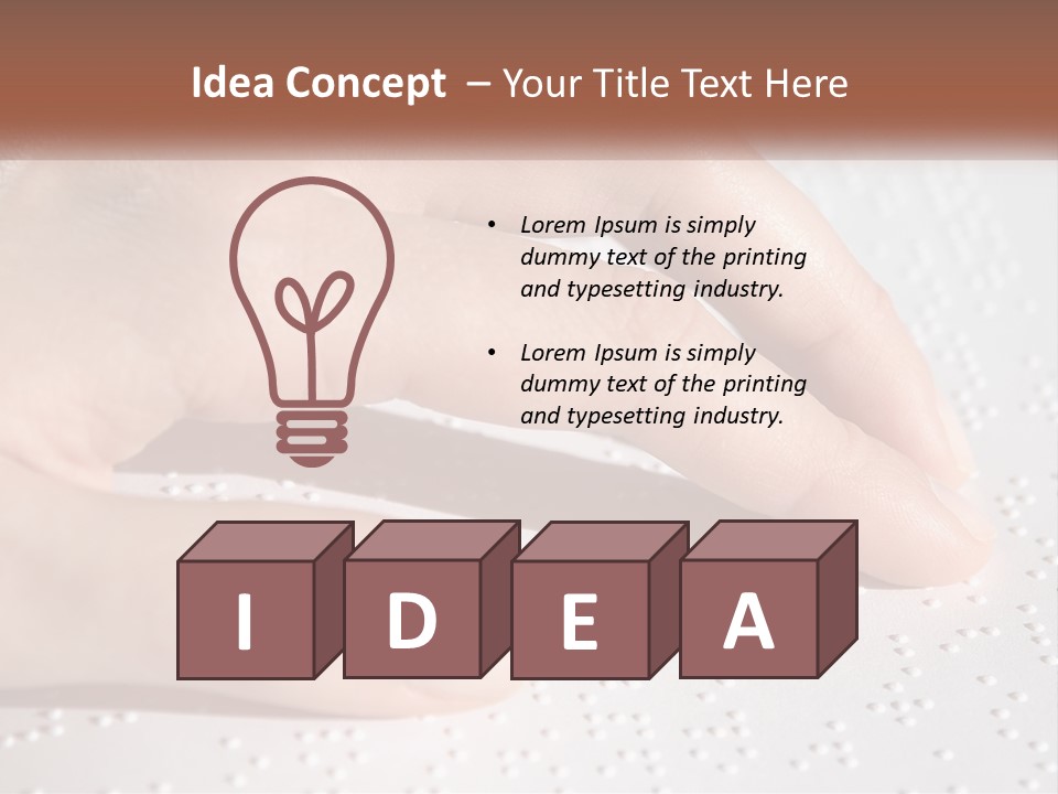 A Person's Hand On Top Of A Piece Of Paper PowerPoint Template