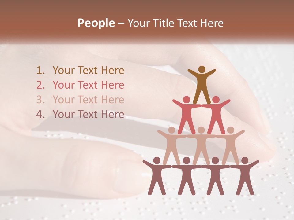 A Person's Hand On Top Of A Piece Of Paper PowerPoint Template