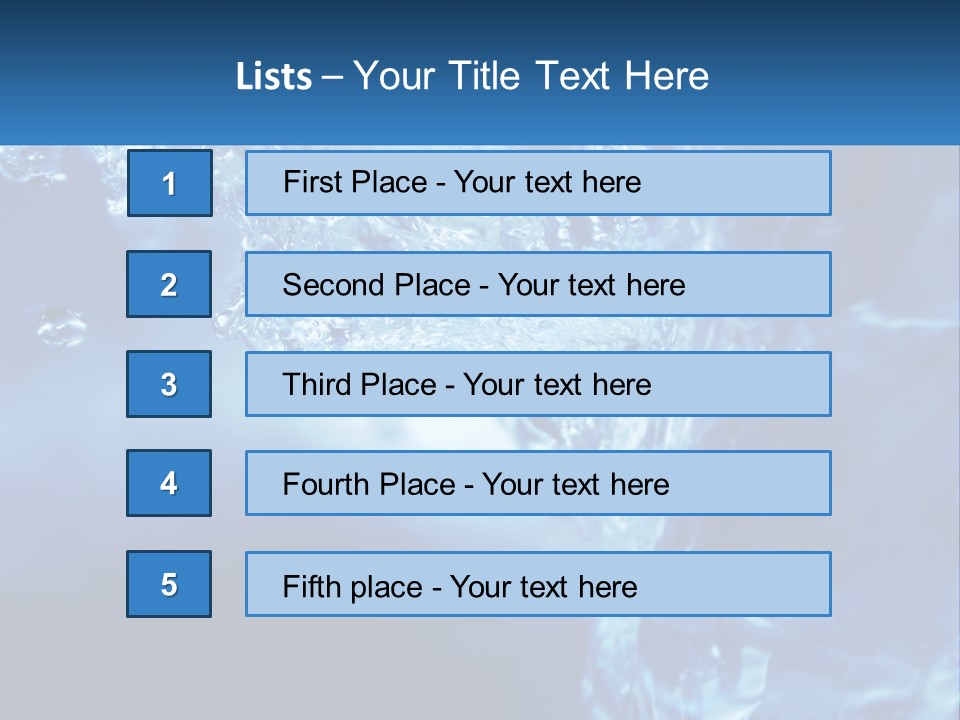 Drops Abstract Still PowerPoint Template