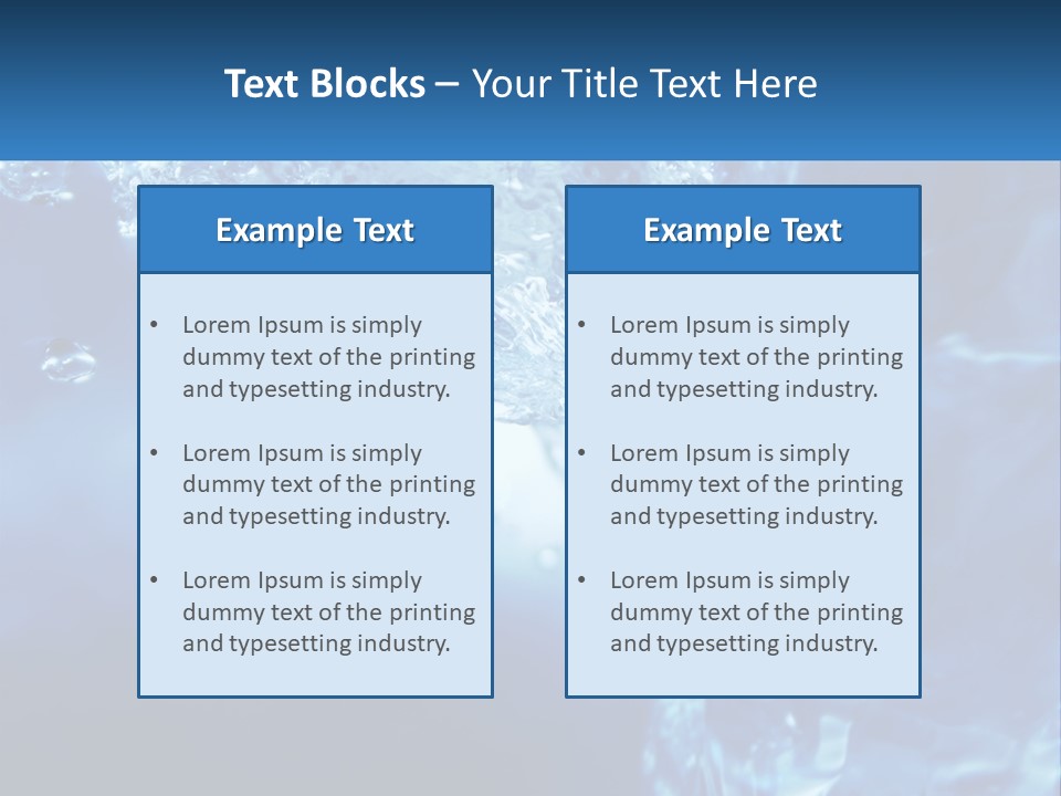 Drops Abstract Still PowerPoint Template