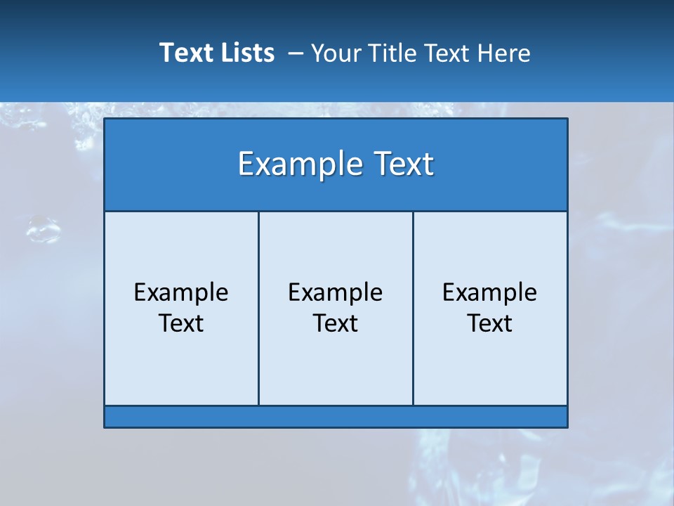 Drops Abstract Still PowerPoint Template