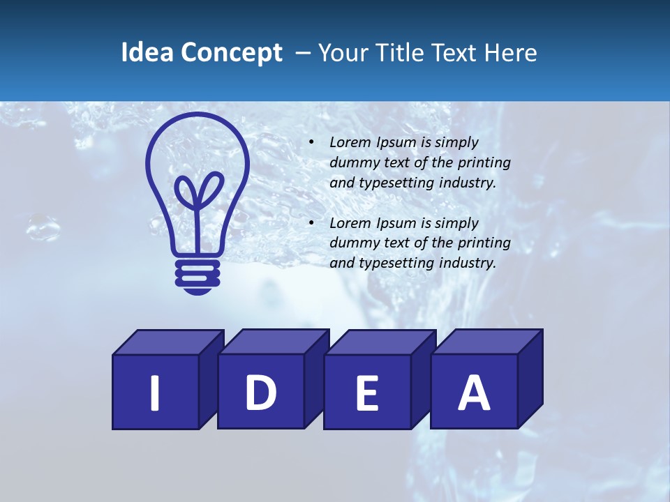 Drops Abstract Still PowerPoint Template