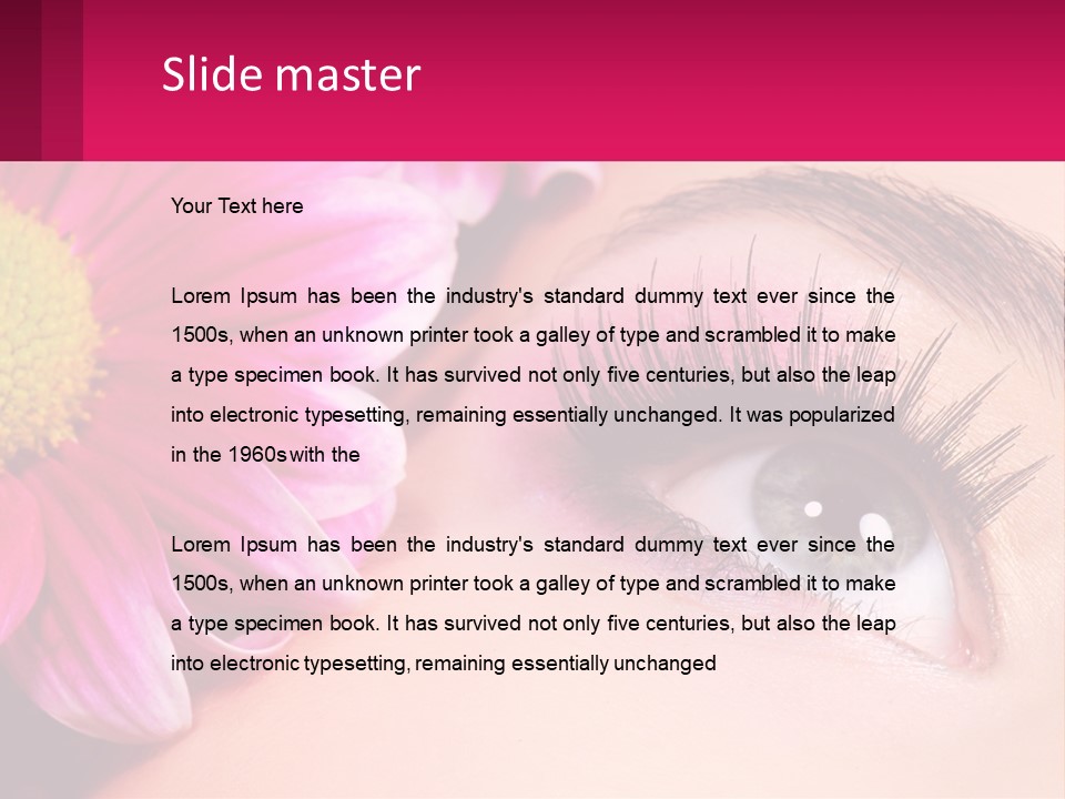 Female Eyeball Skin PowerPoint Template