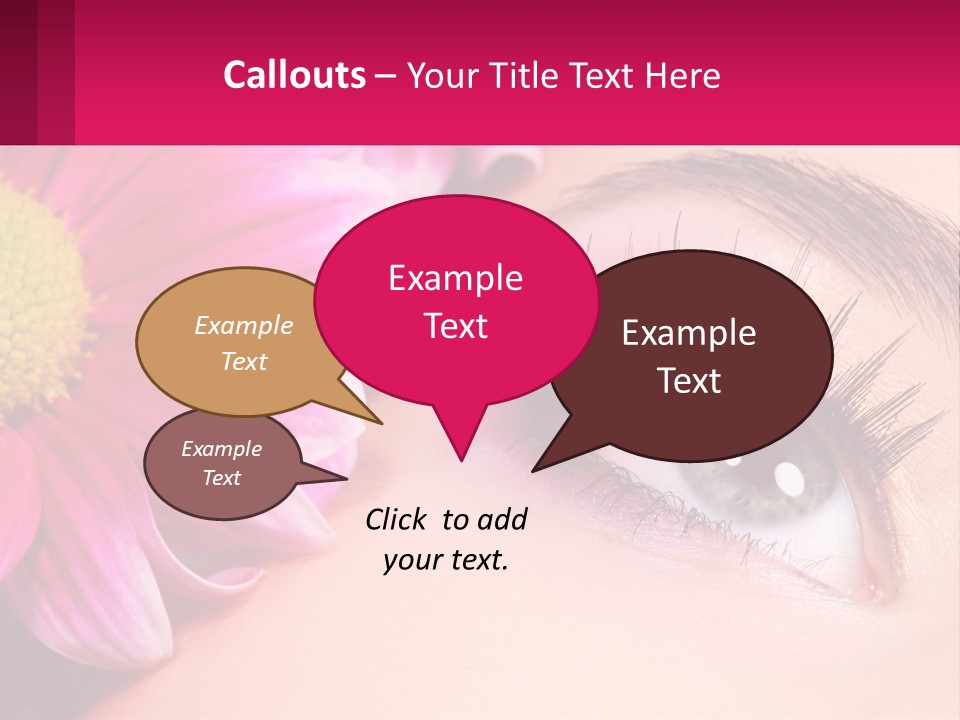 Female Eyeball Skin PowerPoint Template